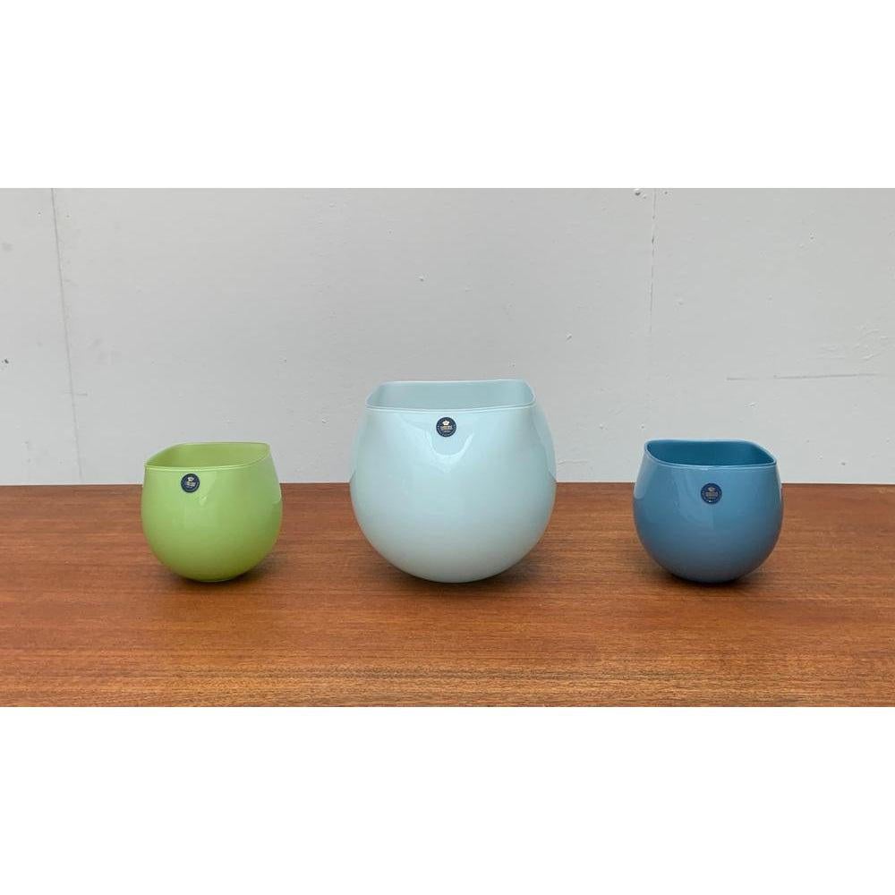 XX secolo Set di 3 vasi di vetro danesi di Royal Copenhagen in vendita