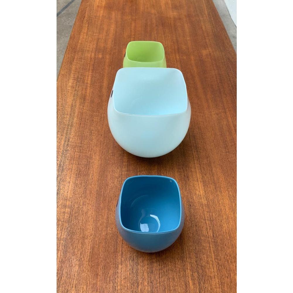 Vetro Set di 3 vasi di vetro danesi di Royal Copenhagen in vendita