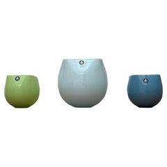 Set of 3 Danish Glass Vases from Royal Copenhagen