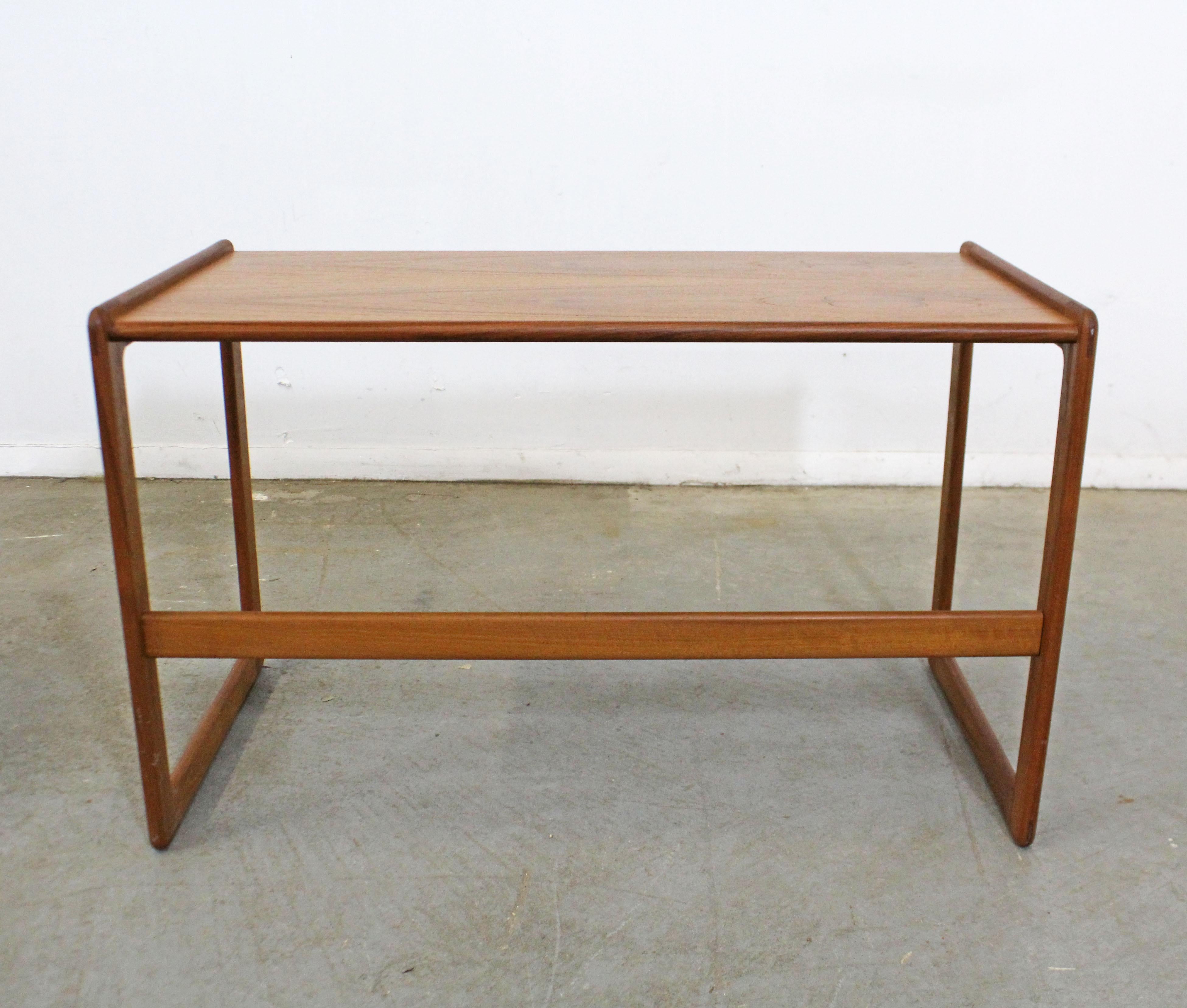 Set of 3 Danish Modern Arne Hovmand-Olsen for Mogens Kold Teak Nesting Tables In Good Condition For Sale In Wilmington, DE