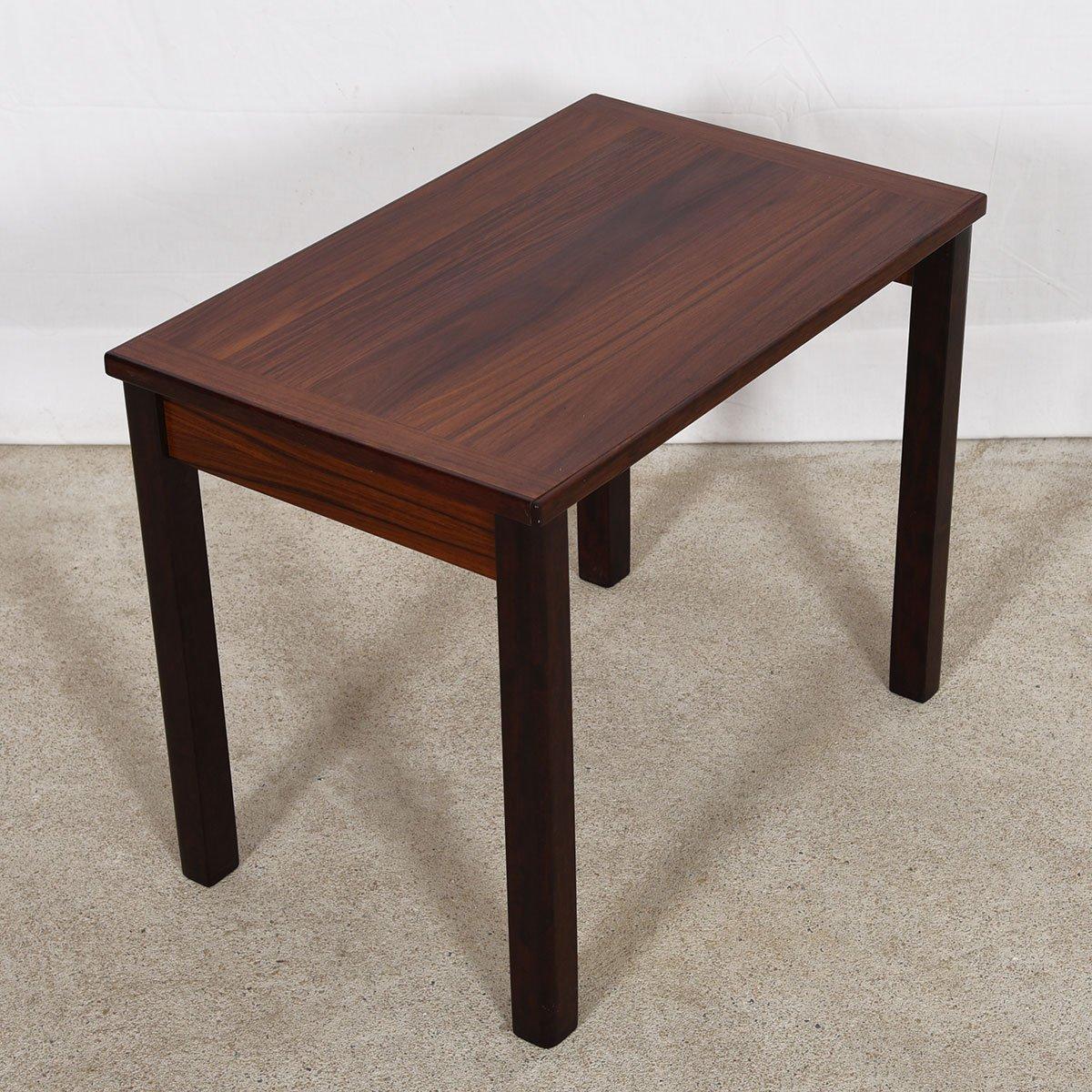 Set of 3 Danish Modern Nesting Tables in Rosewood For Sale 2