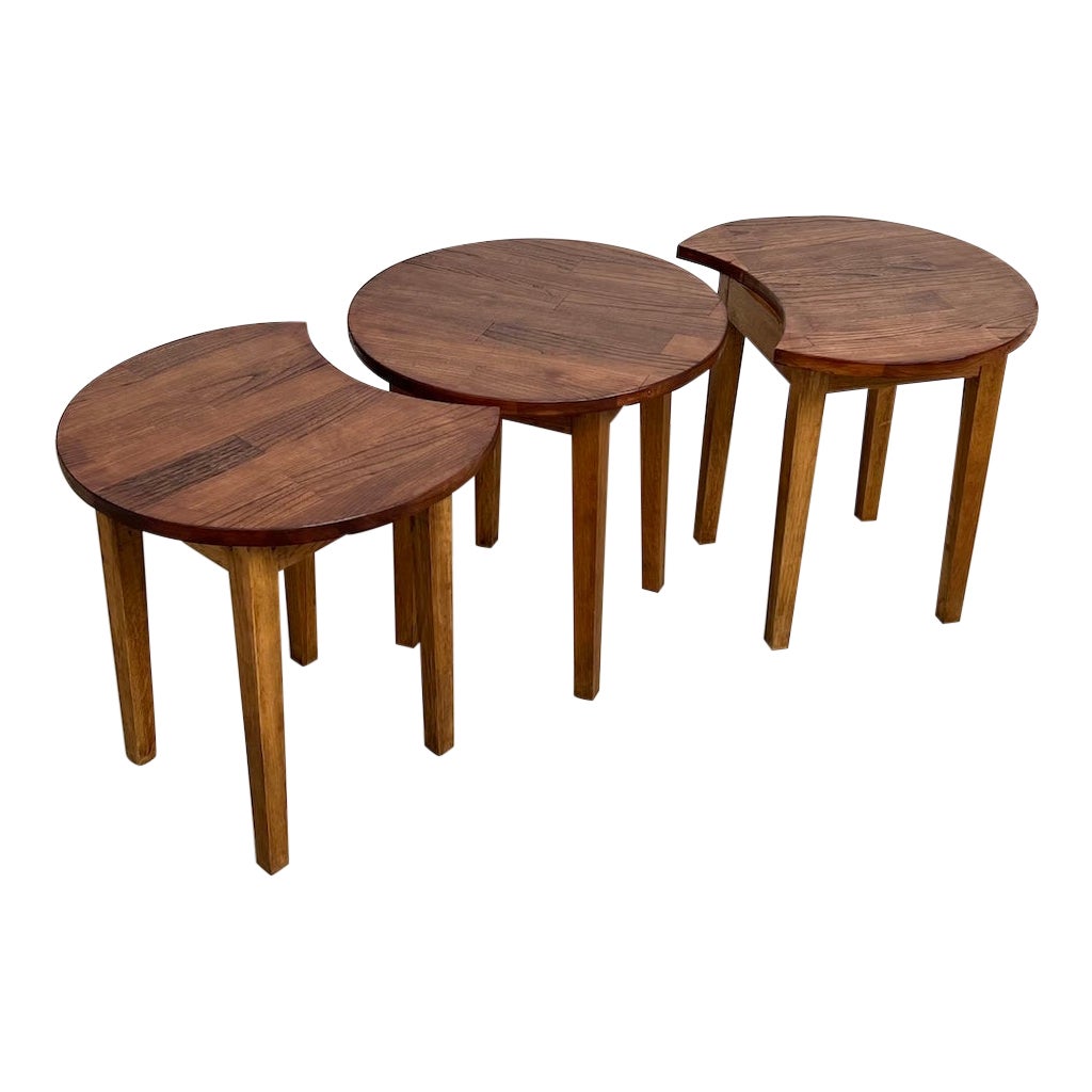 Set of 3 Danish Teak Modular Coffee Tables, 1960s