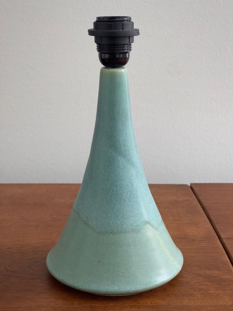 Ensemble de (3) lampes de table robustes en céramique turquoise Preben Brandt Larsen, Denmark1970 en vente 3
