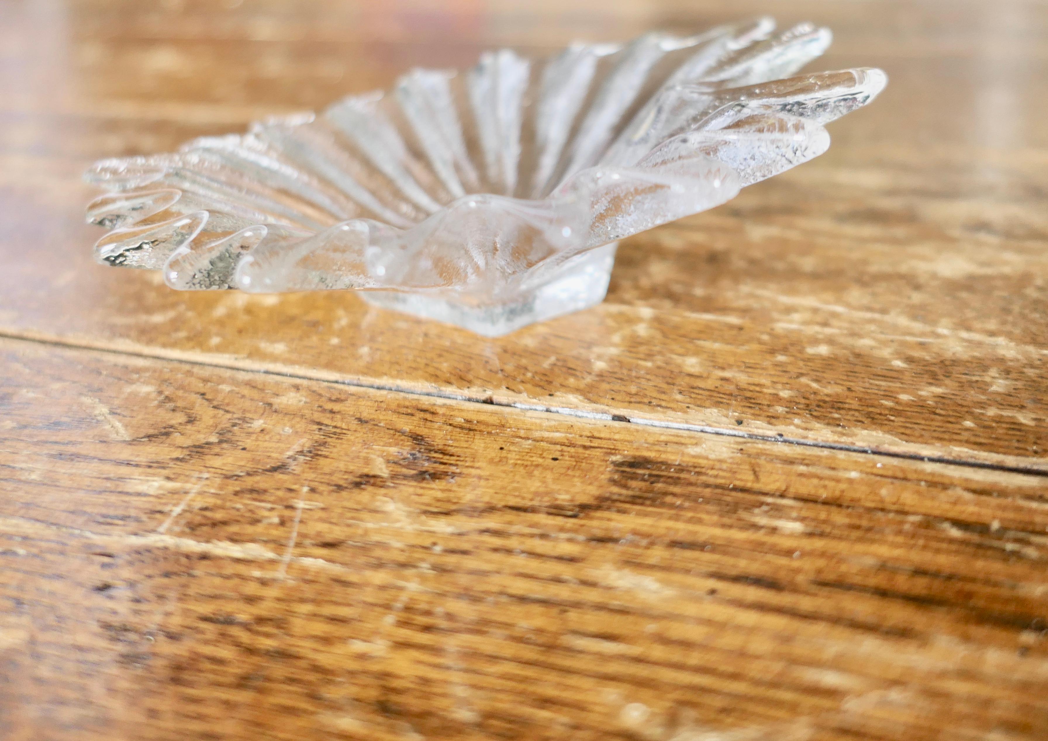 Set of 3 Darlington Crystal Palm Design Dishes  by Anita Harris 1