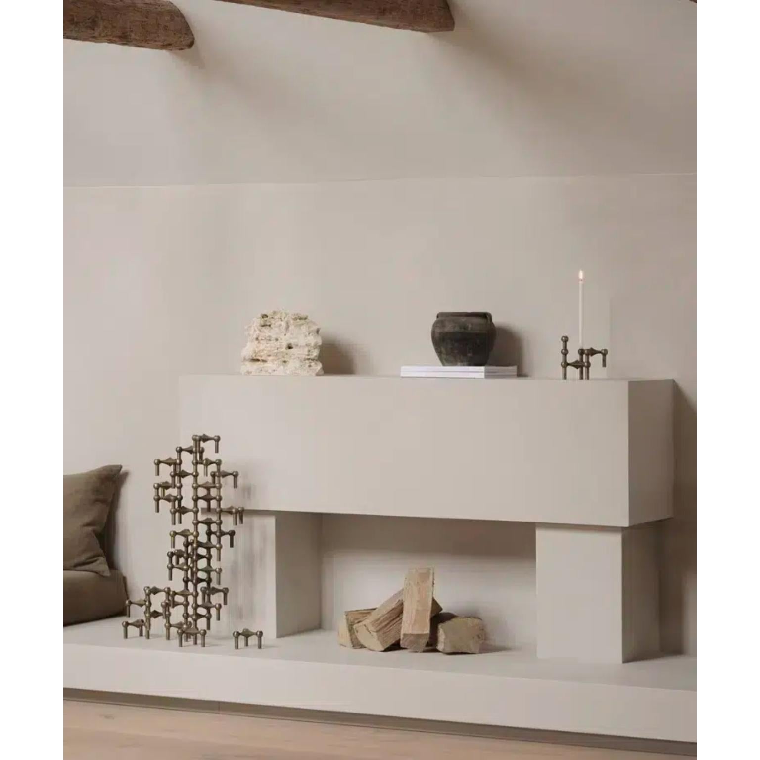 Set de 3 Portavelas Decorativos de Latón Bronceado by STOFF Nagel en venta 3