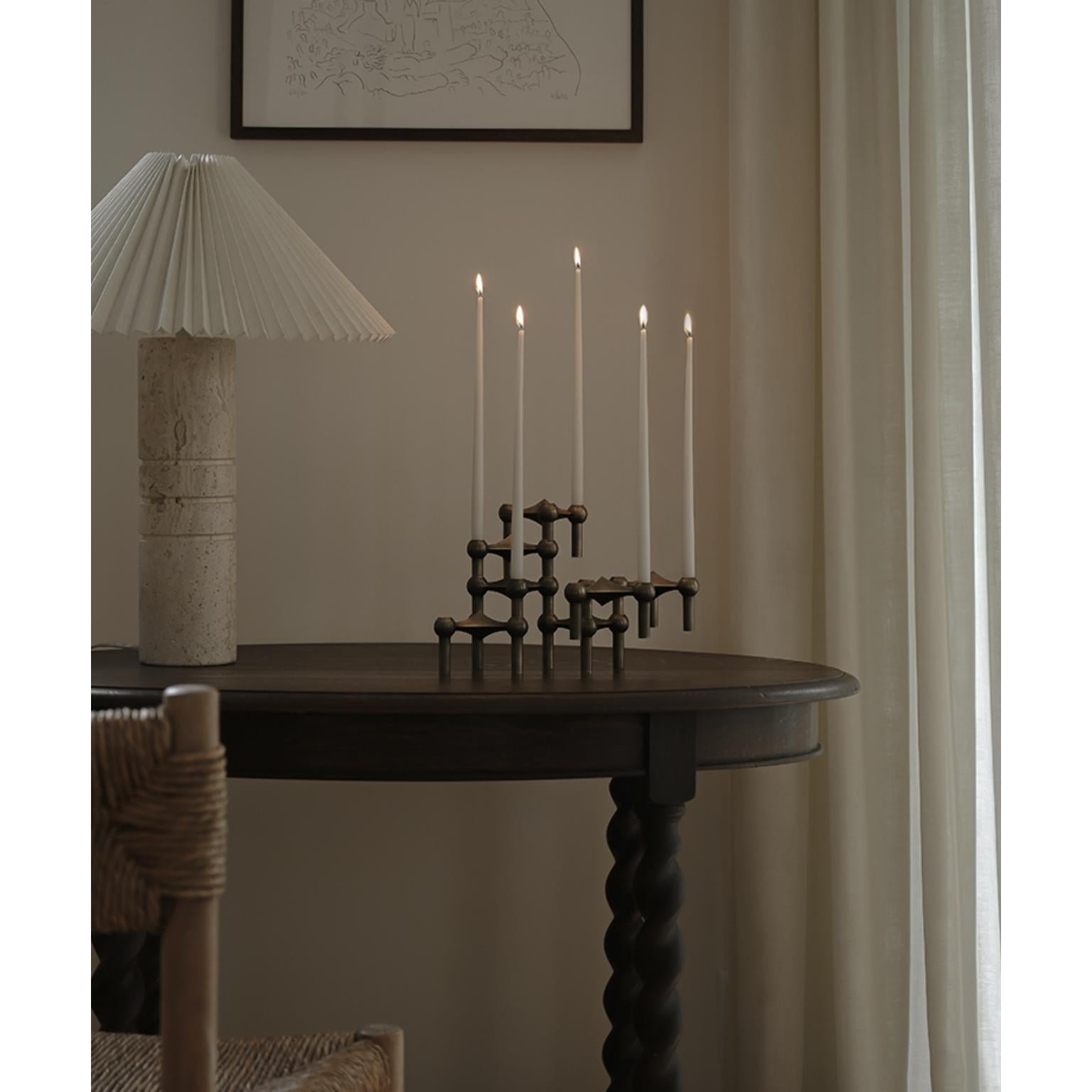 Set de 3 Portavelas Decorativos de Latón Bronceado by STOFF Nagel en Nuevo estado para la venta en Geneve, CH