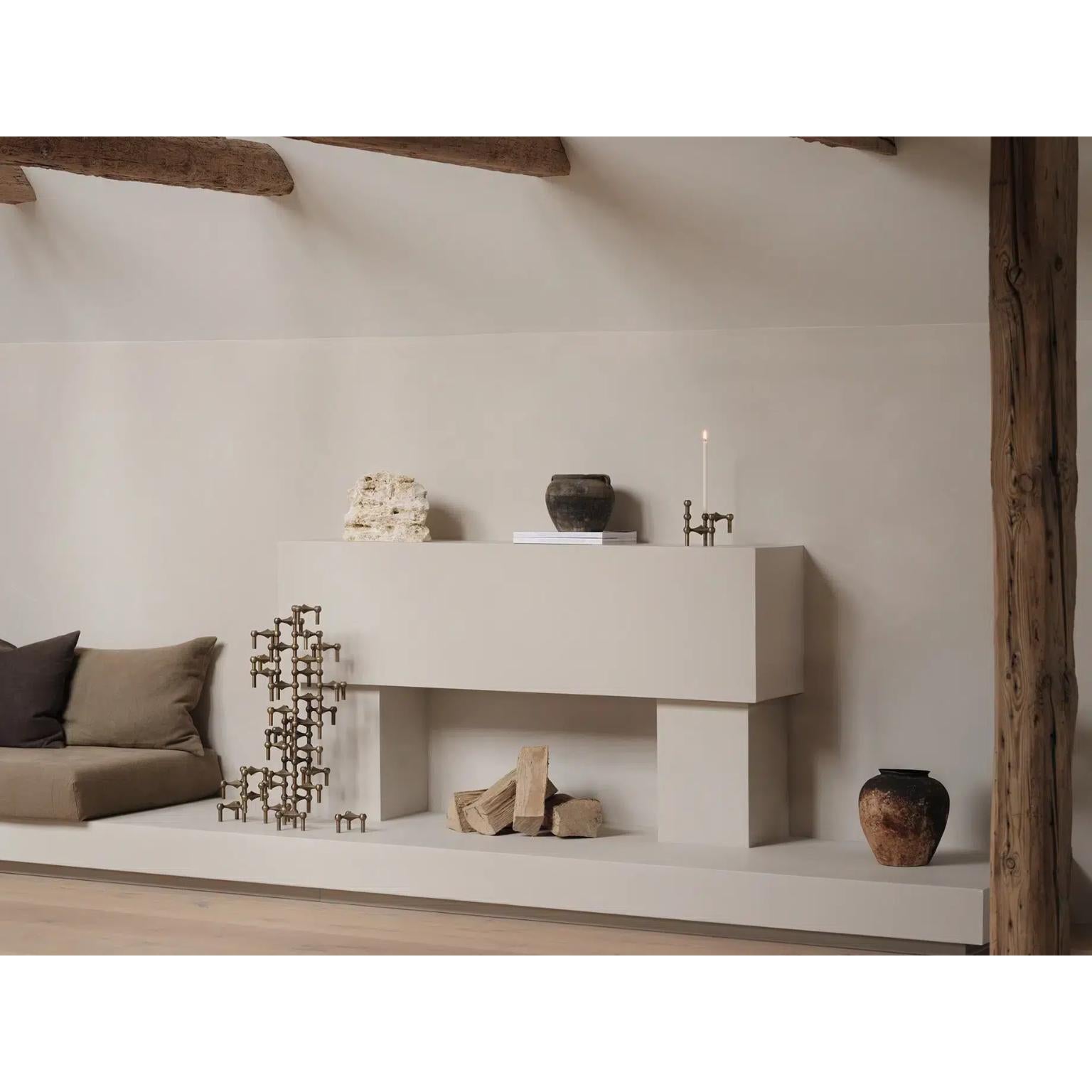 Set de 3 Portavelas Decorativos de Latón Bronceado by STOFF Nagel en venta 1
