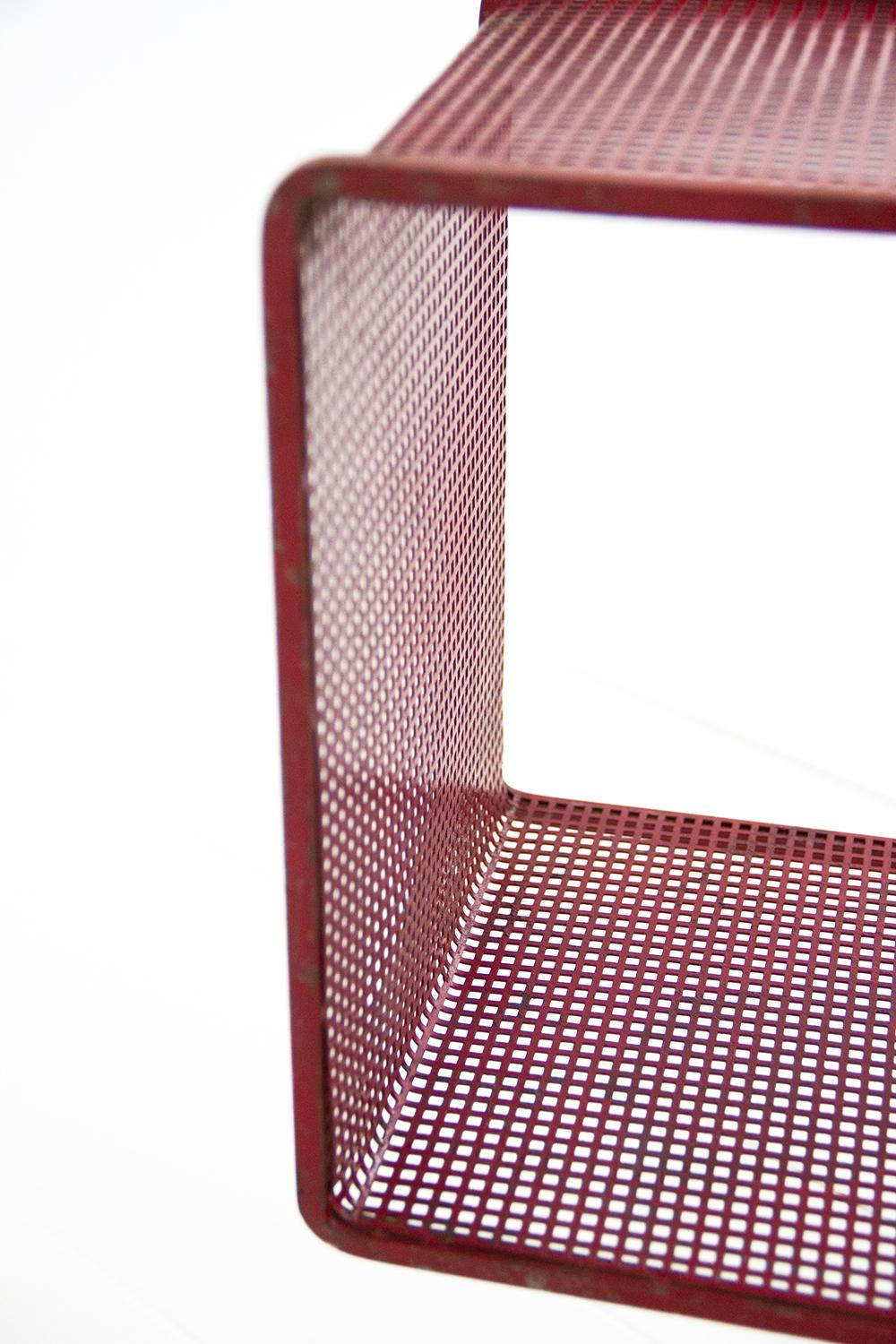 Set of 3 ‘Dedal’ Wall Shelves by Mathieu Matégot, Perforated Steel French, 1950s For Sale 9