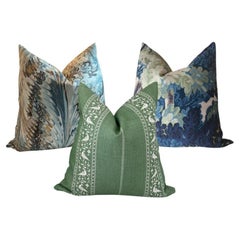 Set di 3 cuscini di design in "Richmond", Lee Jofa "Taplow" e Lisa Fine "Baroda".