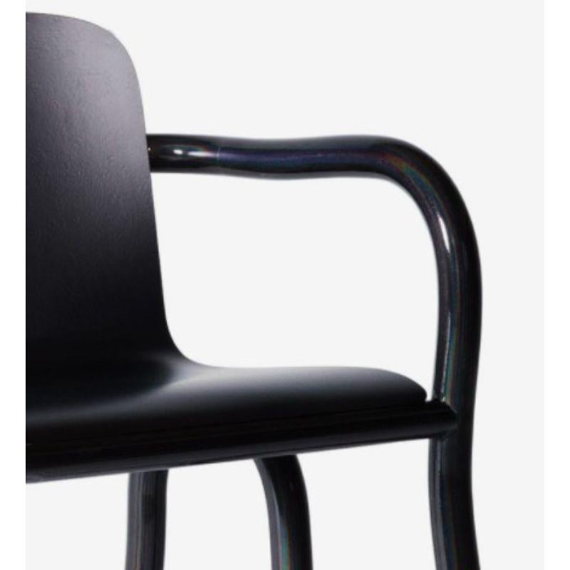 Contemporary Set of 3 Kolho Original Dining Chairs in MDJ KUU Black & Table by Made By Choice For Sale