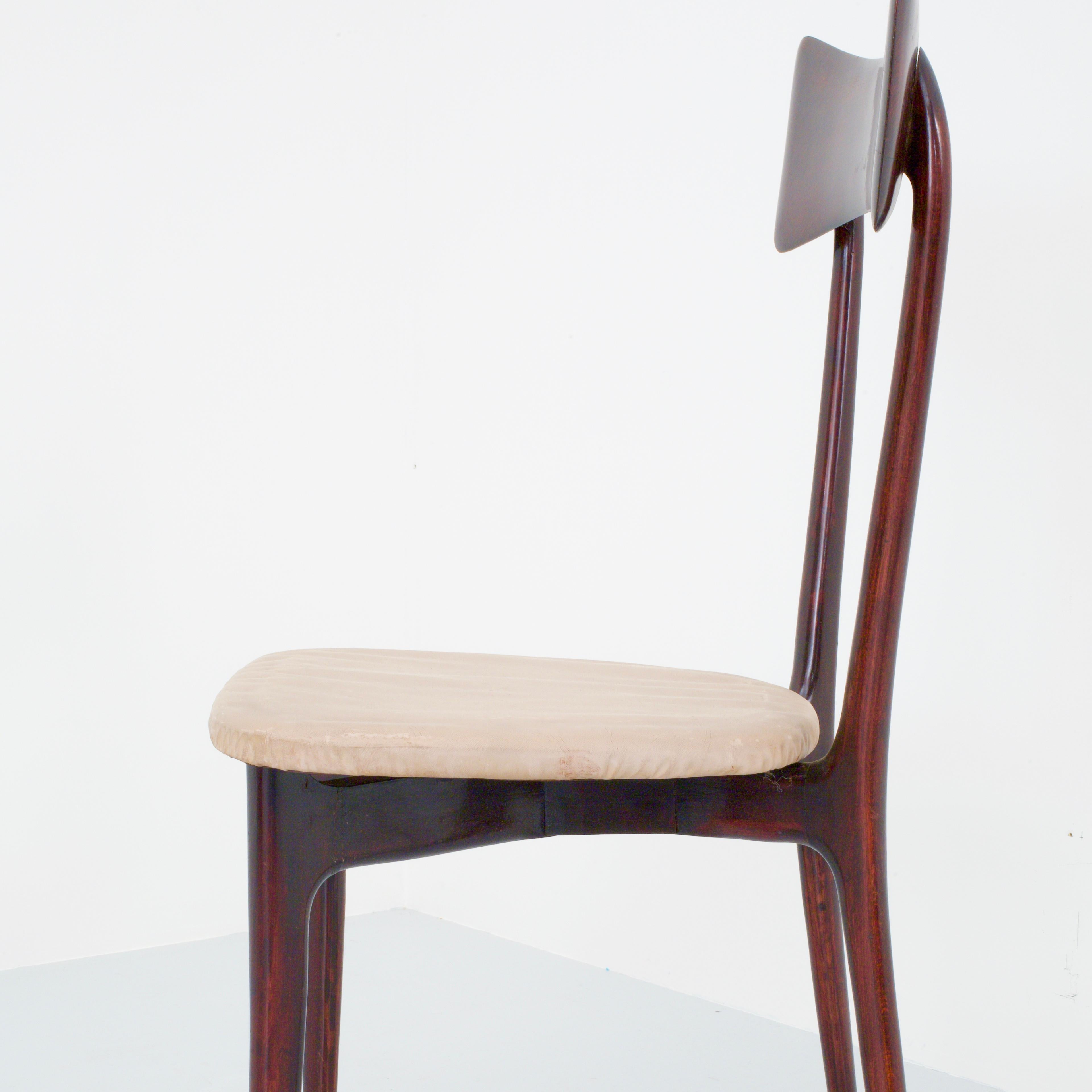 Mahogany Set of 3 Dining Chairs by Ico & Luisa Parisi for Ariberto Colombo, Italy, 1955