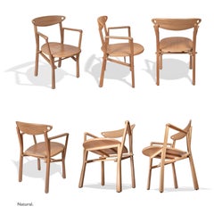 Set of 3 Dining Chairs Laje in Hardwood