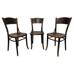 Antique Set of 3 dining room chairs by J&J Kohn