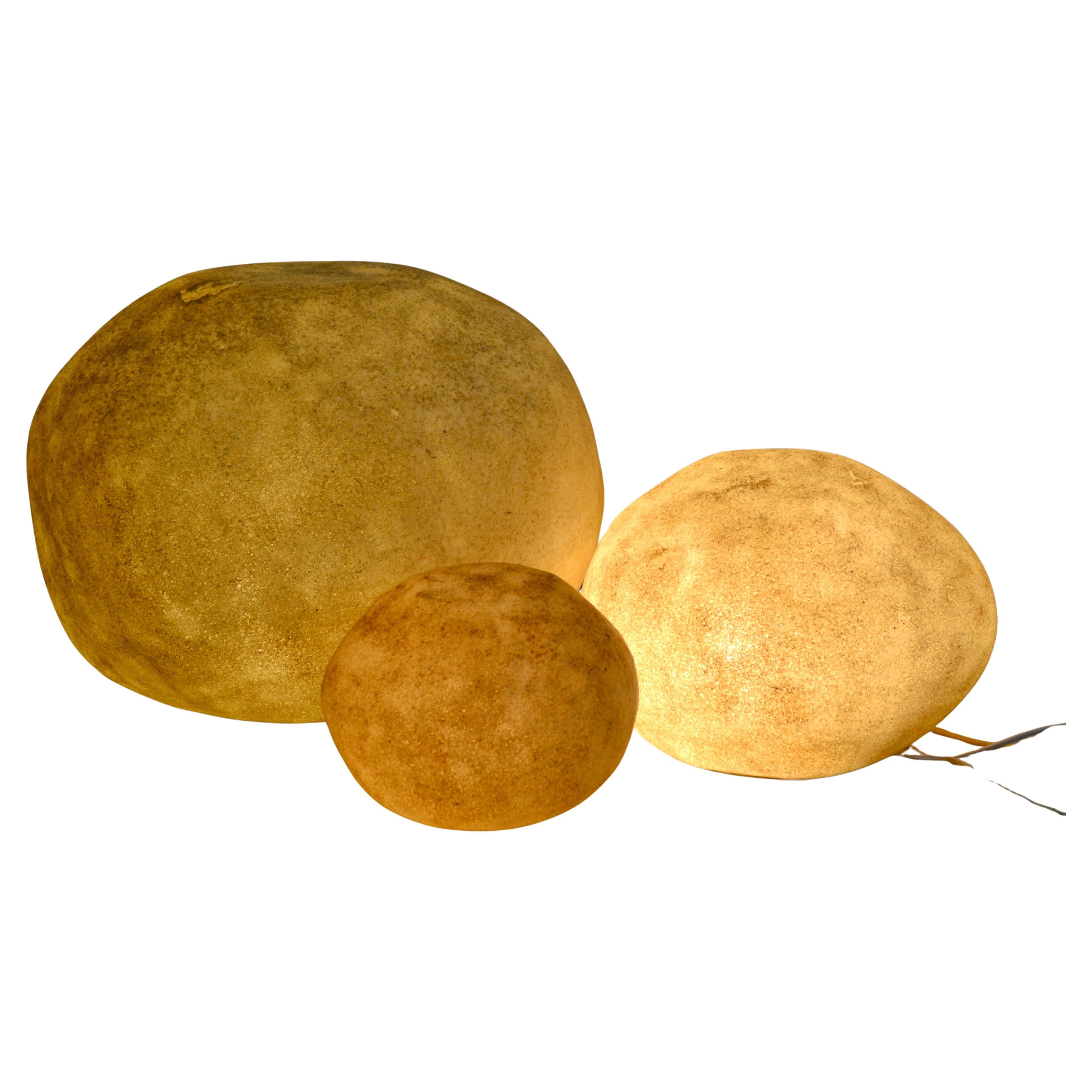 Set of 3 “Dora” Lamps by André Cazenave for Atelier A - France - 1960s