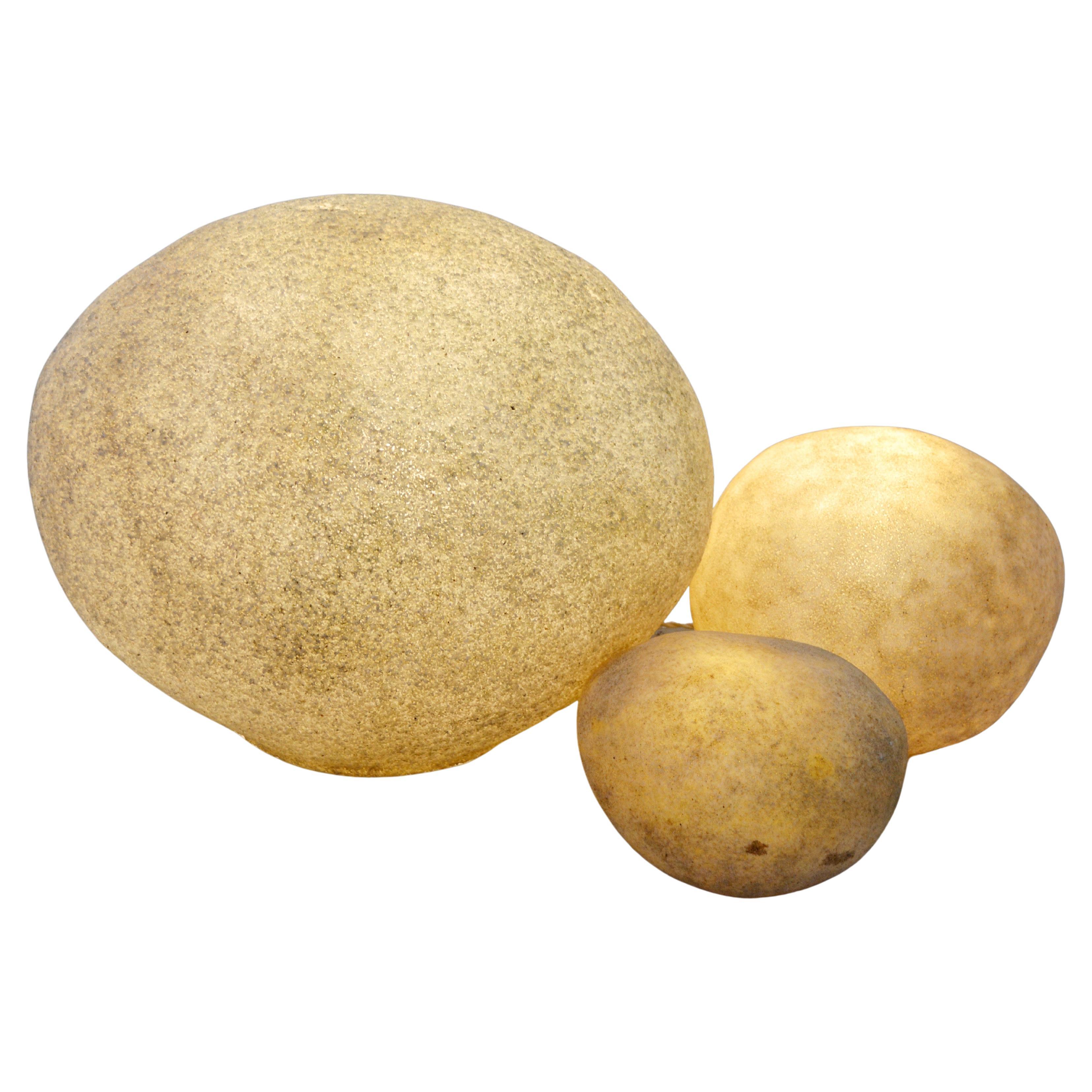 Set of 3 “Dora” Lamps by André Cazenave for Atelier A - France - 1960s in vendita