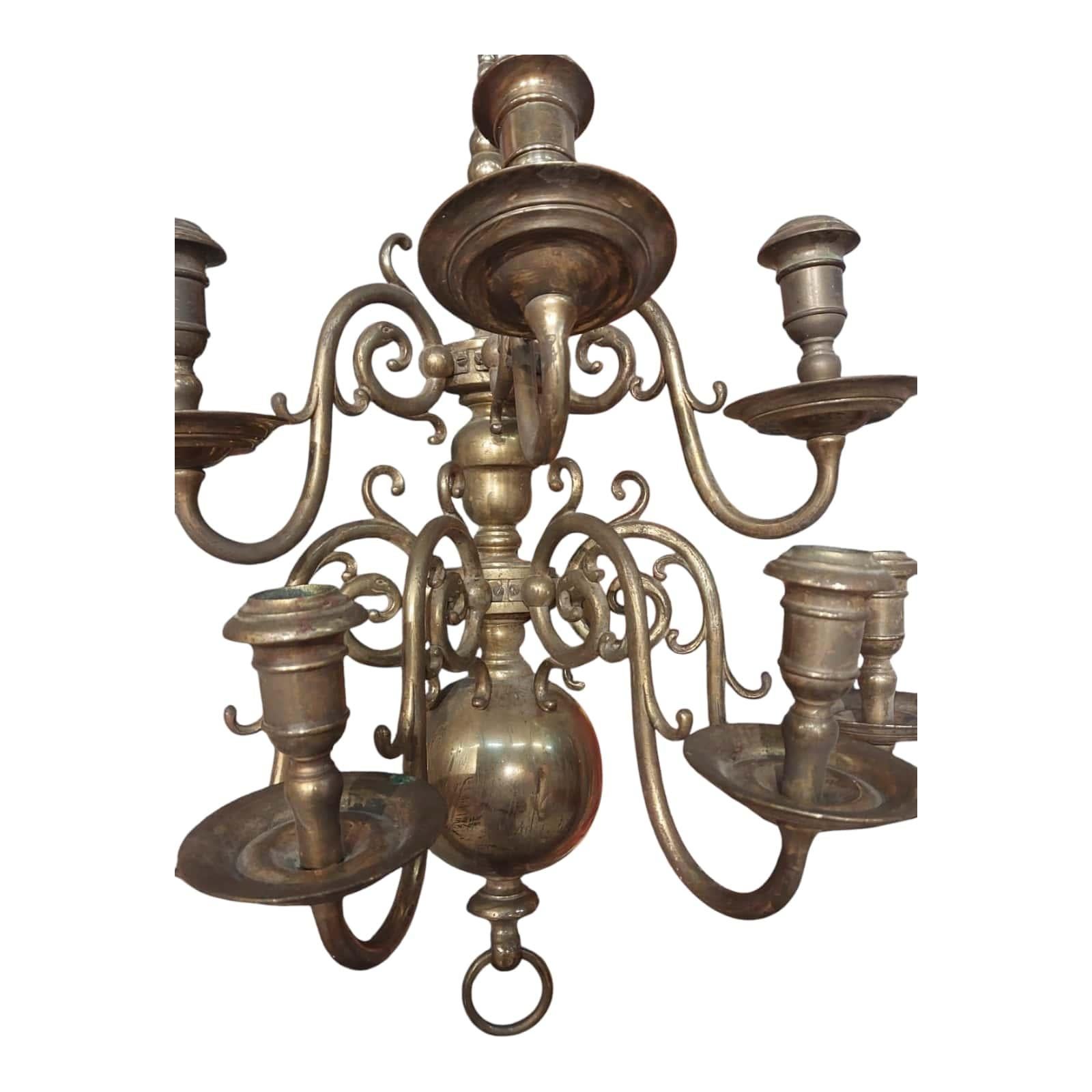 Bronzo Set di 3 lampade olandesi in bronzo del XIX secolo in vendita