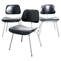 Retro Set Of 3 Eames DCM Chairs (2Nd Generation)