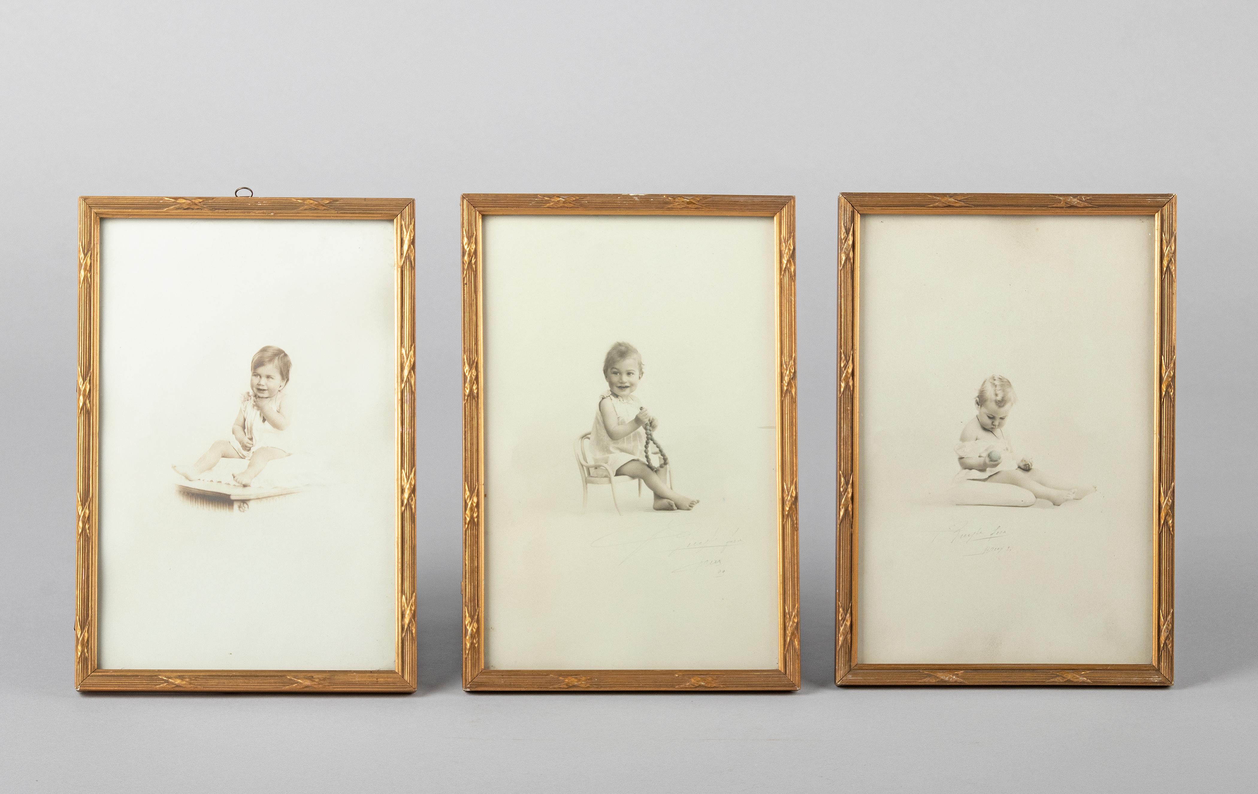French Set of 3 Early 20th Century Picture Frames in Louis XVI-Style