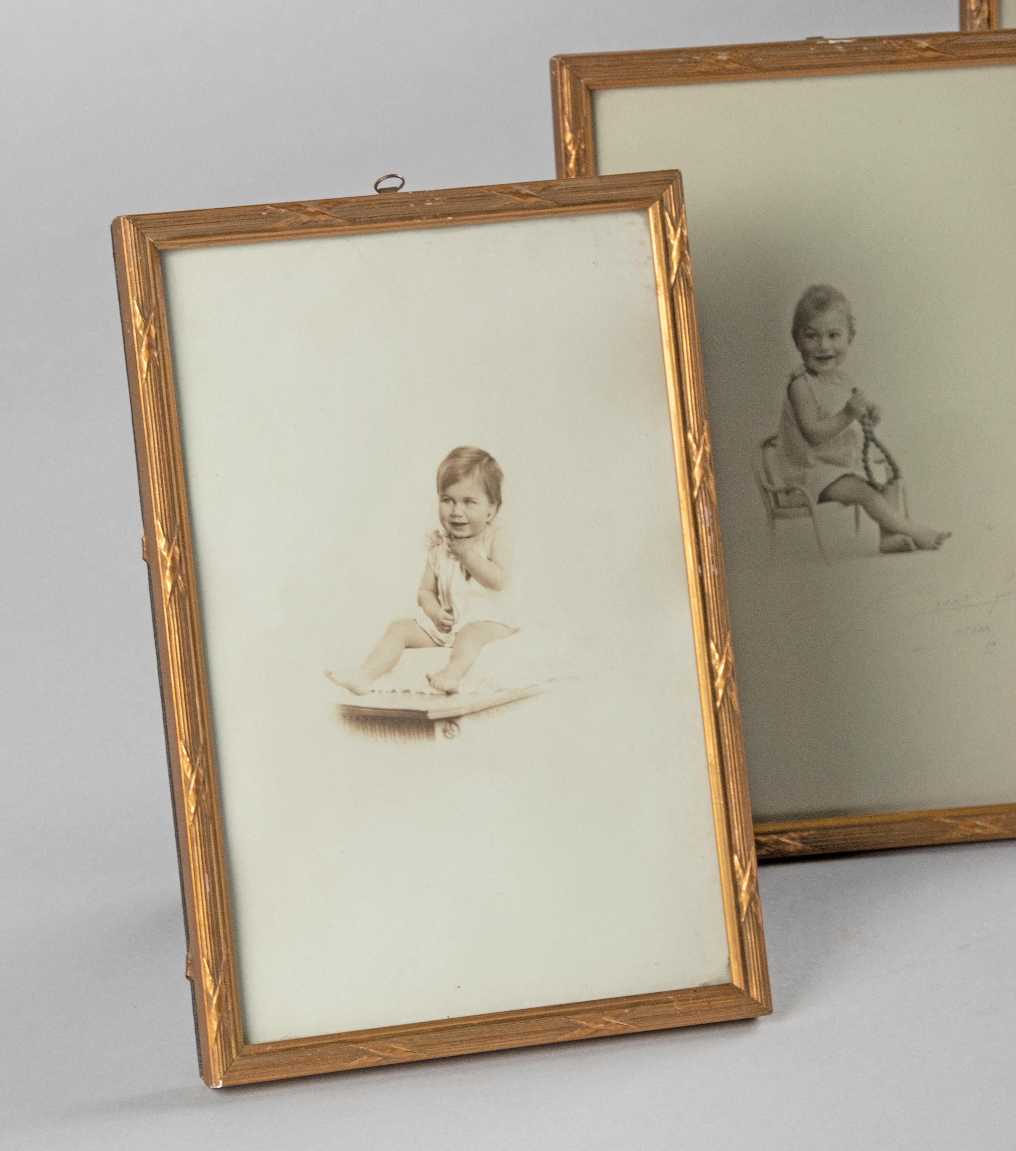 Plaster Set of 3 Early 20th Century Picture Frames in Louis XVI-Style