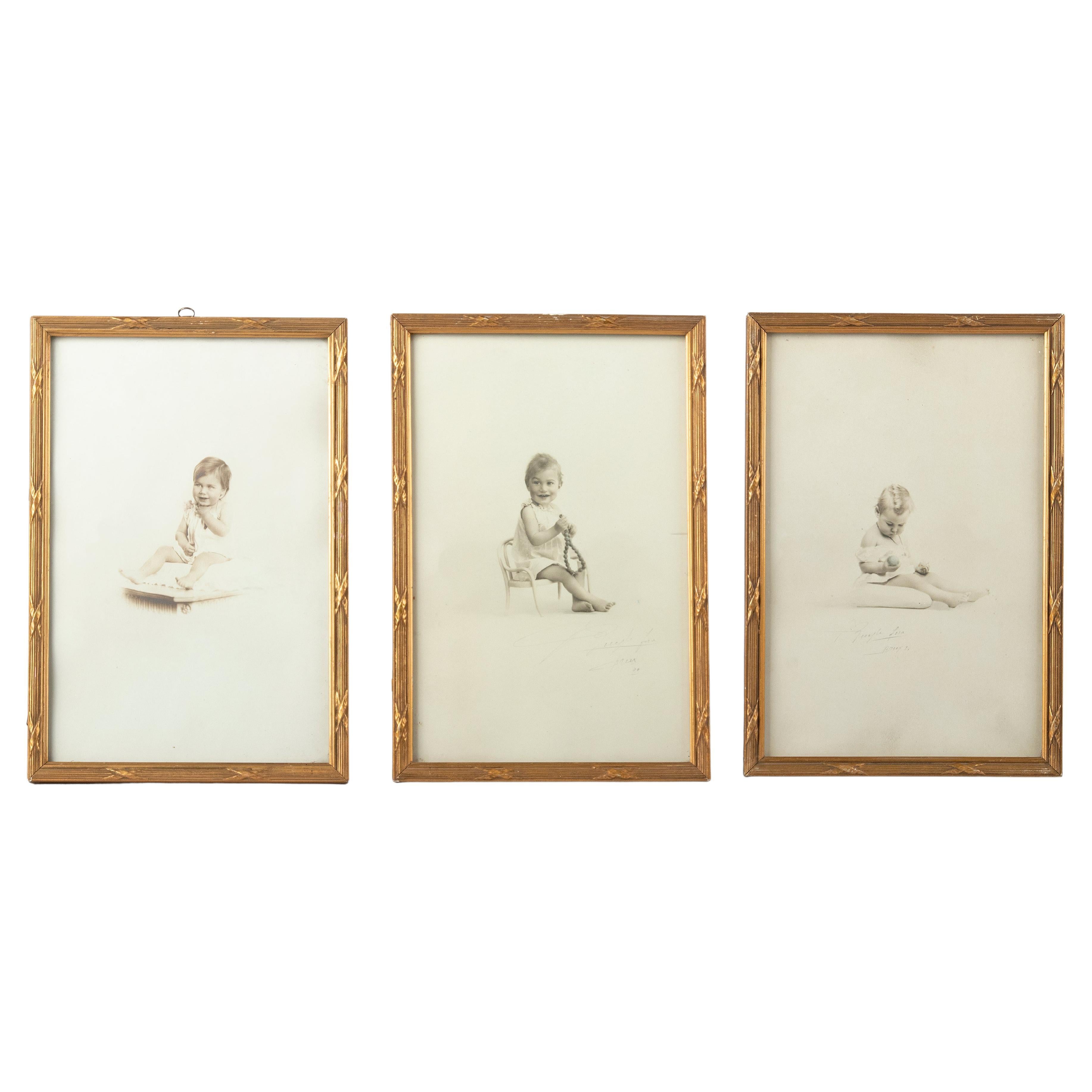 Set of 3 Early 20th Century Picture Frames in Louis XVI-Style