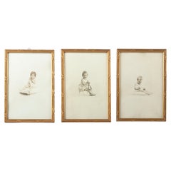 Antique Set of 3 Early 20th Century Picture Frames in Louis XVI-Style