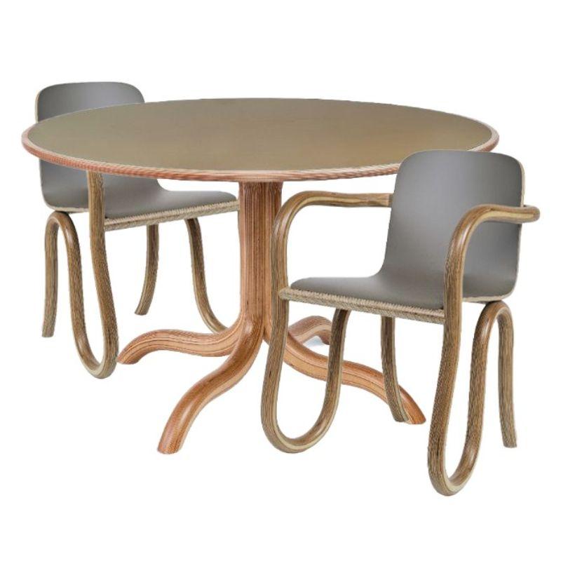 Set of 3, Earth, Kolho Original Dining Chairs & Table by Made By Choice
Kolho Collection - MDJ Kuu by Made By Choice with Matthew Day Jackson
Dimensions: 75 x 120 (table), 54 x 54 x 77 cm (chair)
Materials: oak, plywood( MDJ KUU Formica laminate