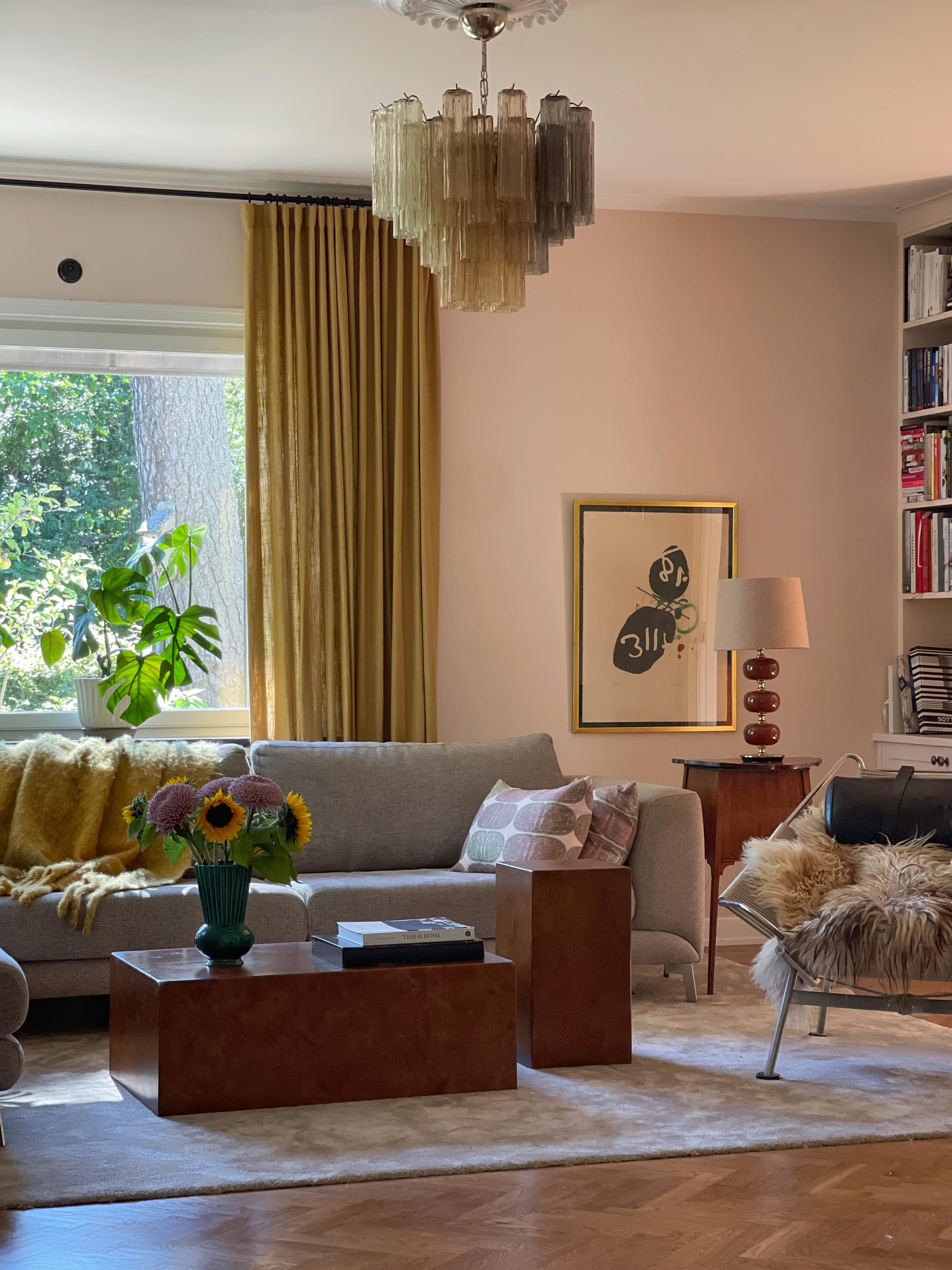 Mid-Century Modern Set of 3 Eclectic Colorful Murano Chandeliers Tronchi in the of style of Venini For Sale