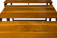 Set of 3 Edward Wormley for Dunbar Iron & Wood Nesting Tables