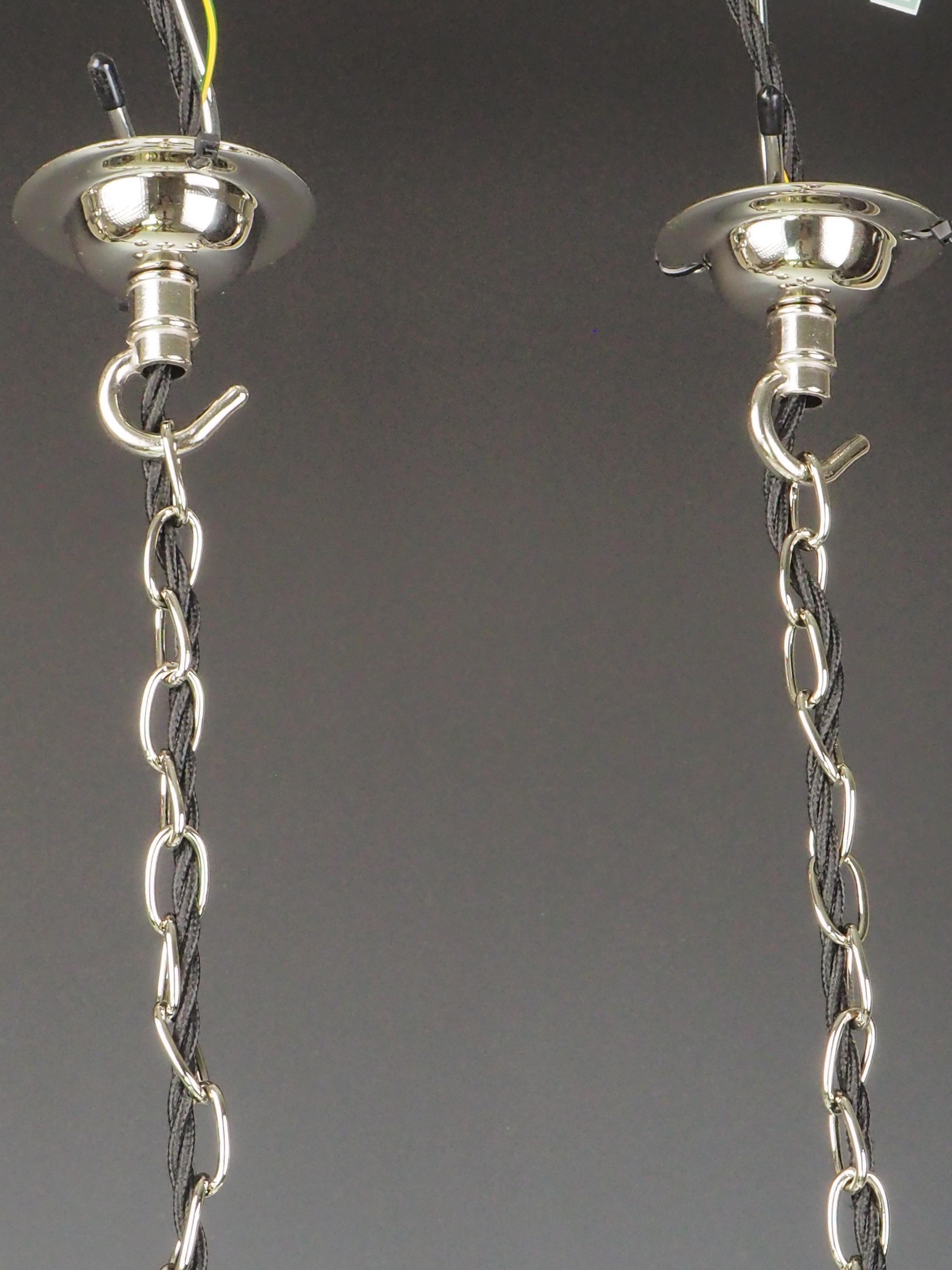 Set di 3 luci a sospensione in vetro tagliato antico edoardiano - Plafoniere Eleg In condizioni buone in vendita a Lincoln, GB