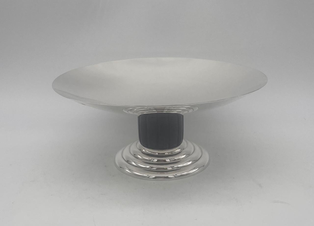 Mid-20th Century Set of 3 English Art Deco Sterling Silver Dishes