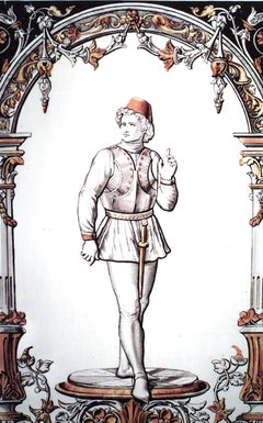 Set of 3 English Renaissance Leaded Glass Windows