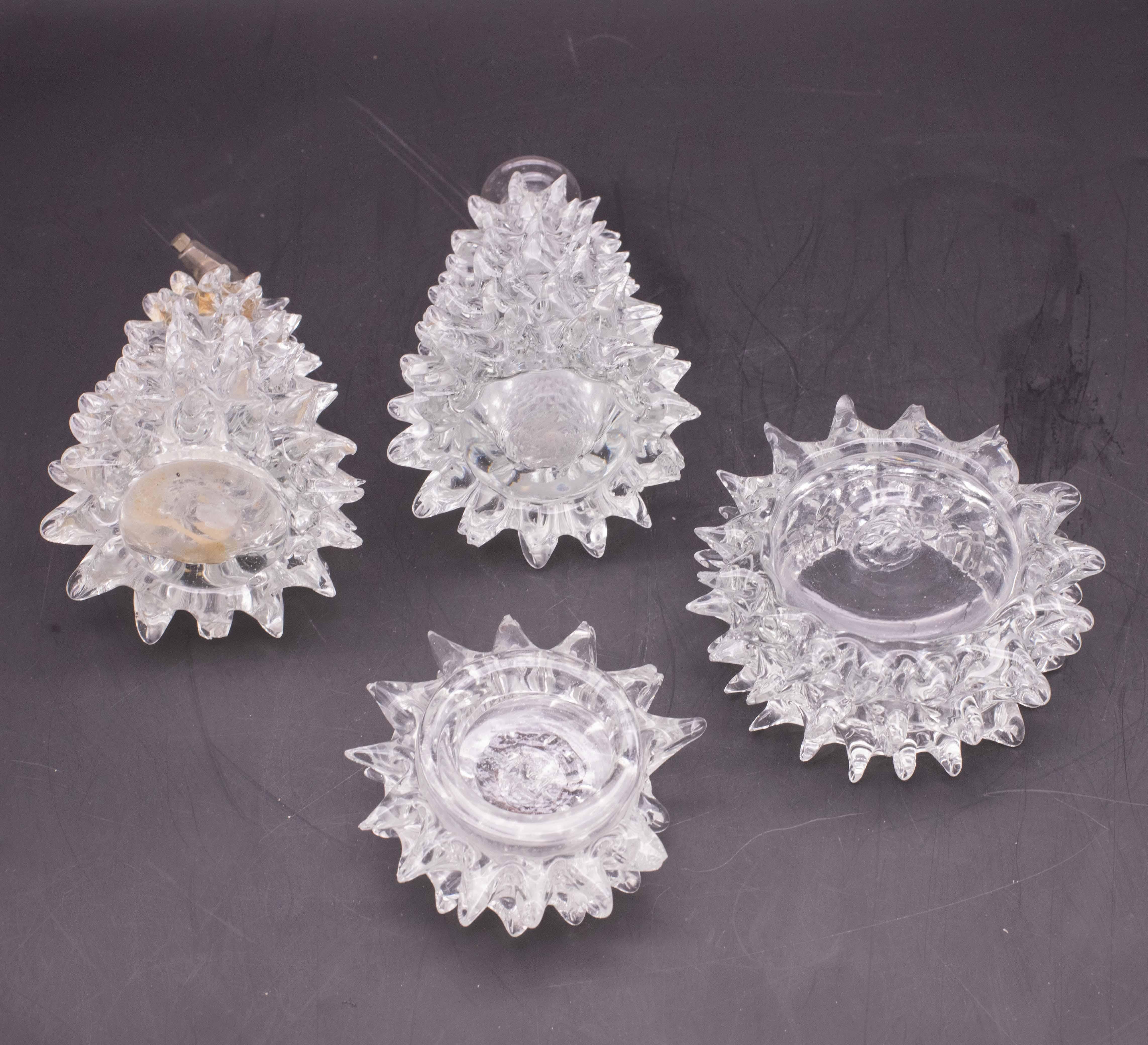 Set of 3 Ercole Barovier Rostrato Murano Italian Glass Vase for Barovier & Toso For Sale 4
