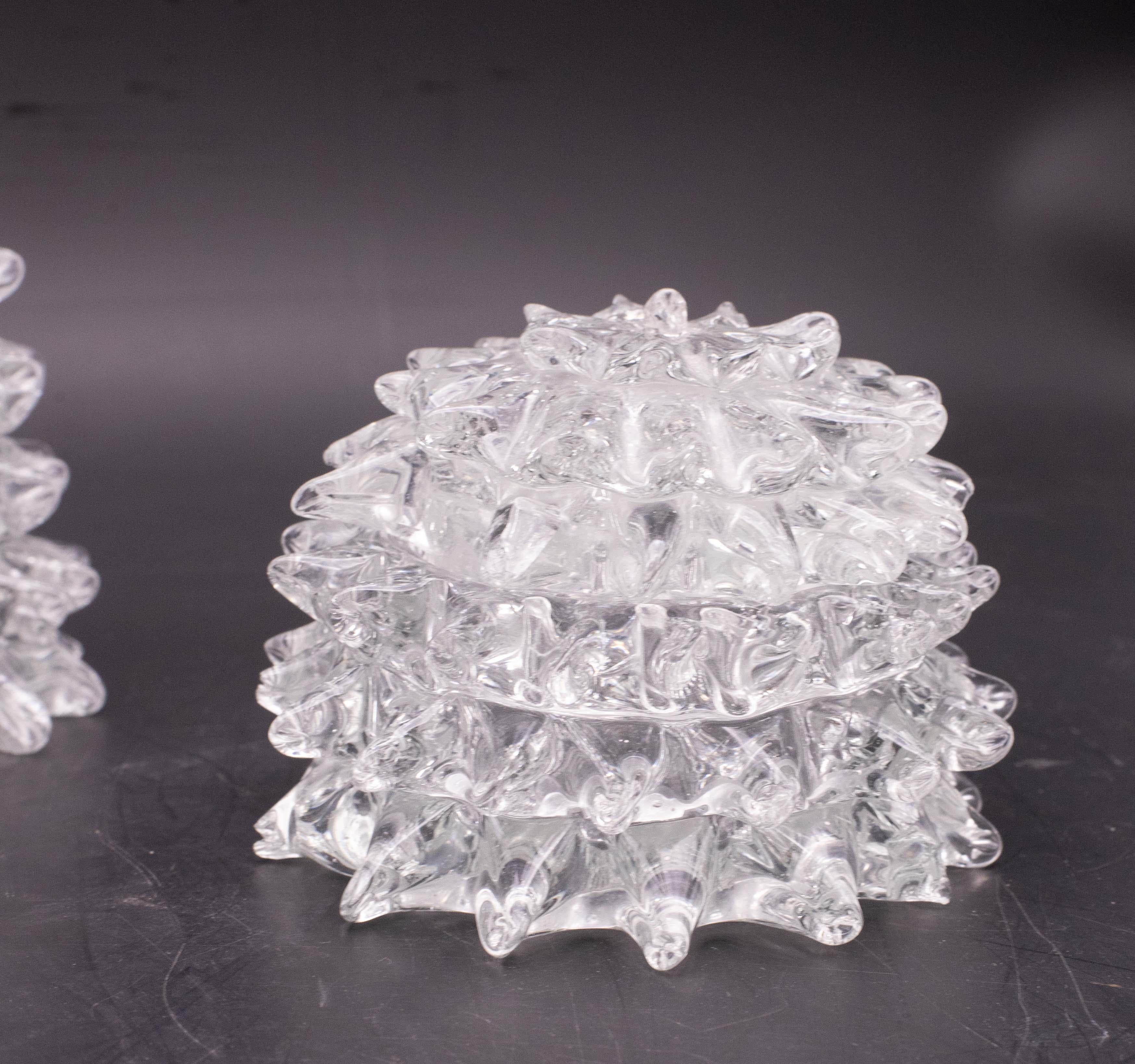 Set of 3 Ercole Barovier Rostrato Murano Italian Glass Vase for Barovier & Toso For Sale 1