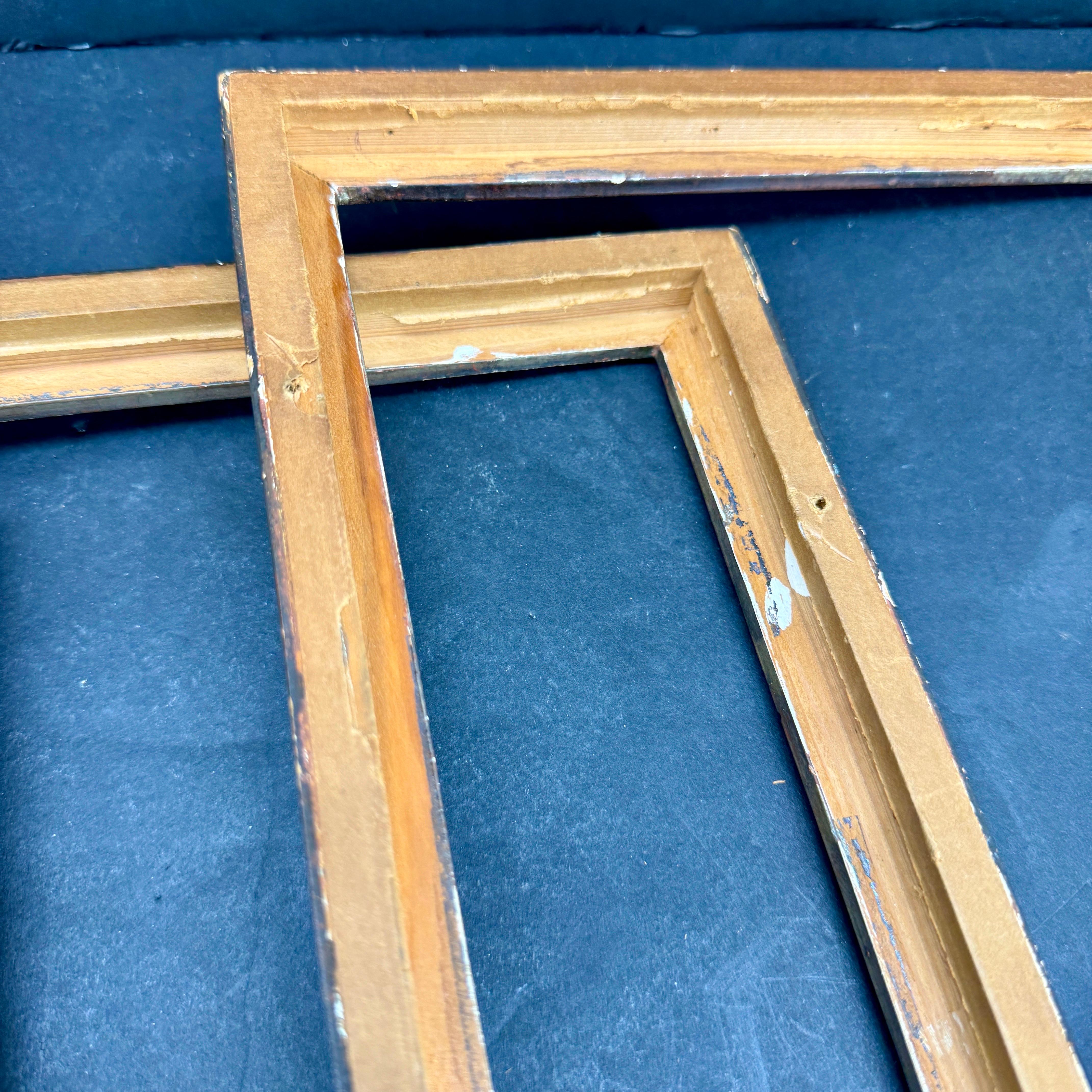 Lote de 3 marcos de arte europeos de madera en pan de plata en venta 6