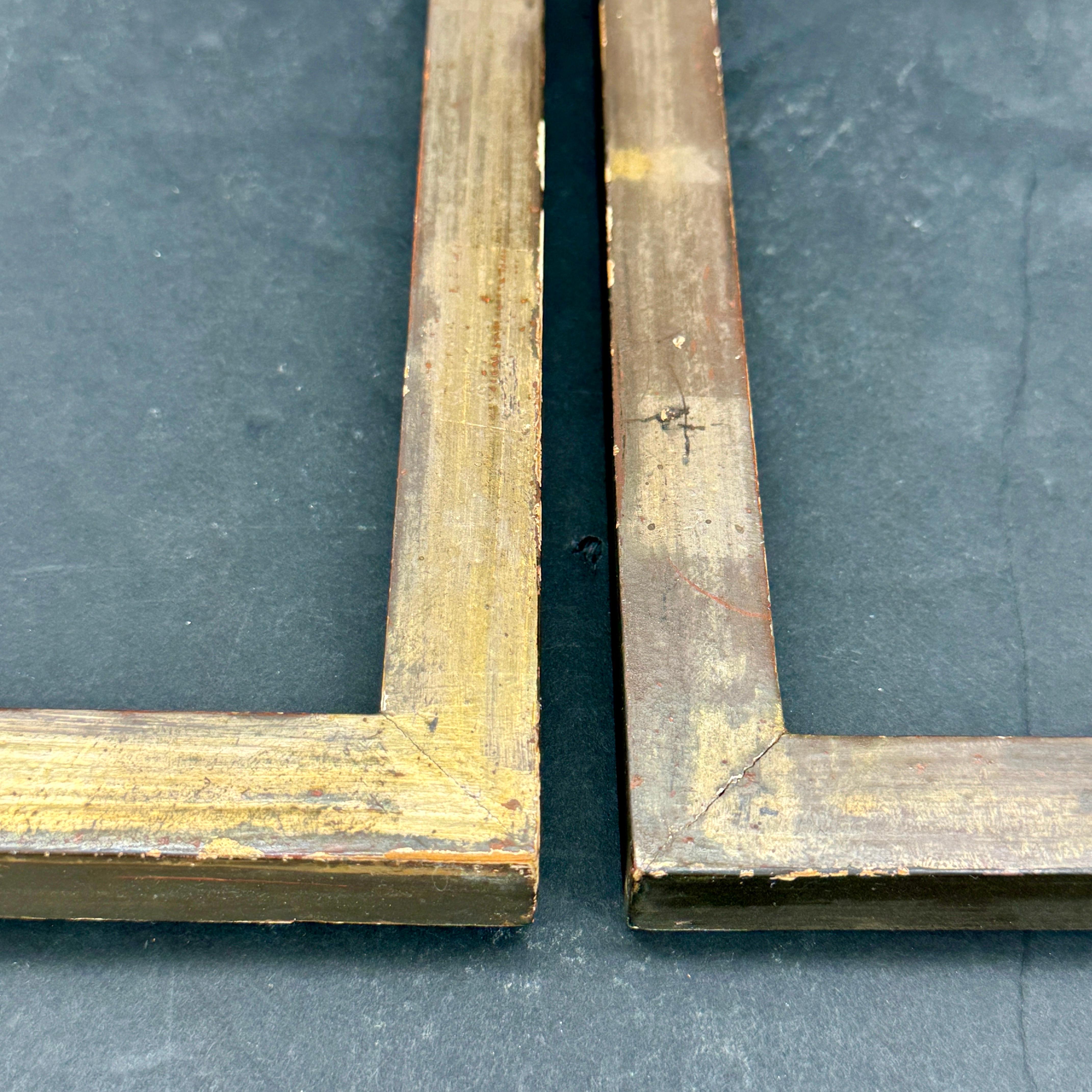 Lote de 3 marcos de arte europeos de madera en pan de plata en venta 1
