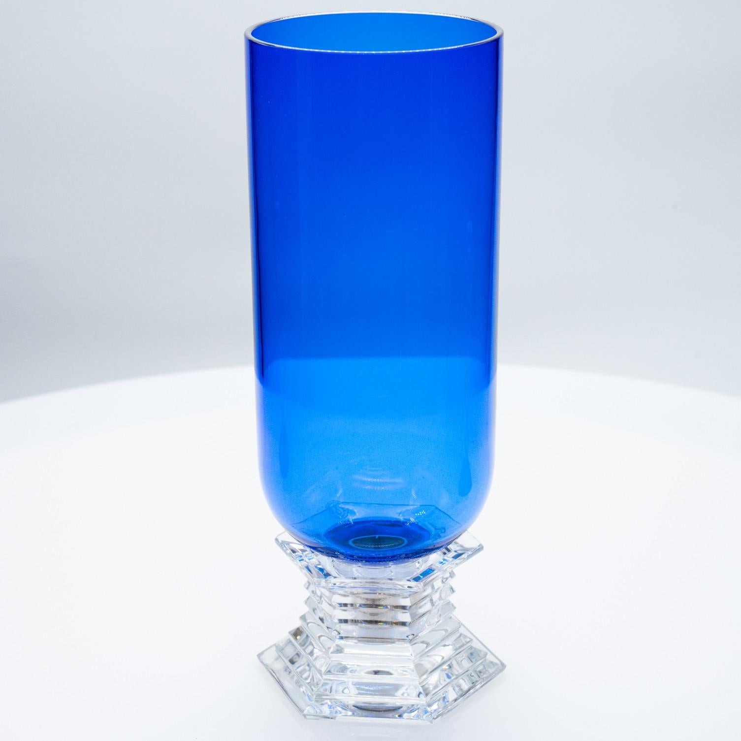 Set of 3 Exquise Baccarat items, Sky Blue Crystal, France For Sale 3