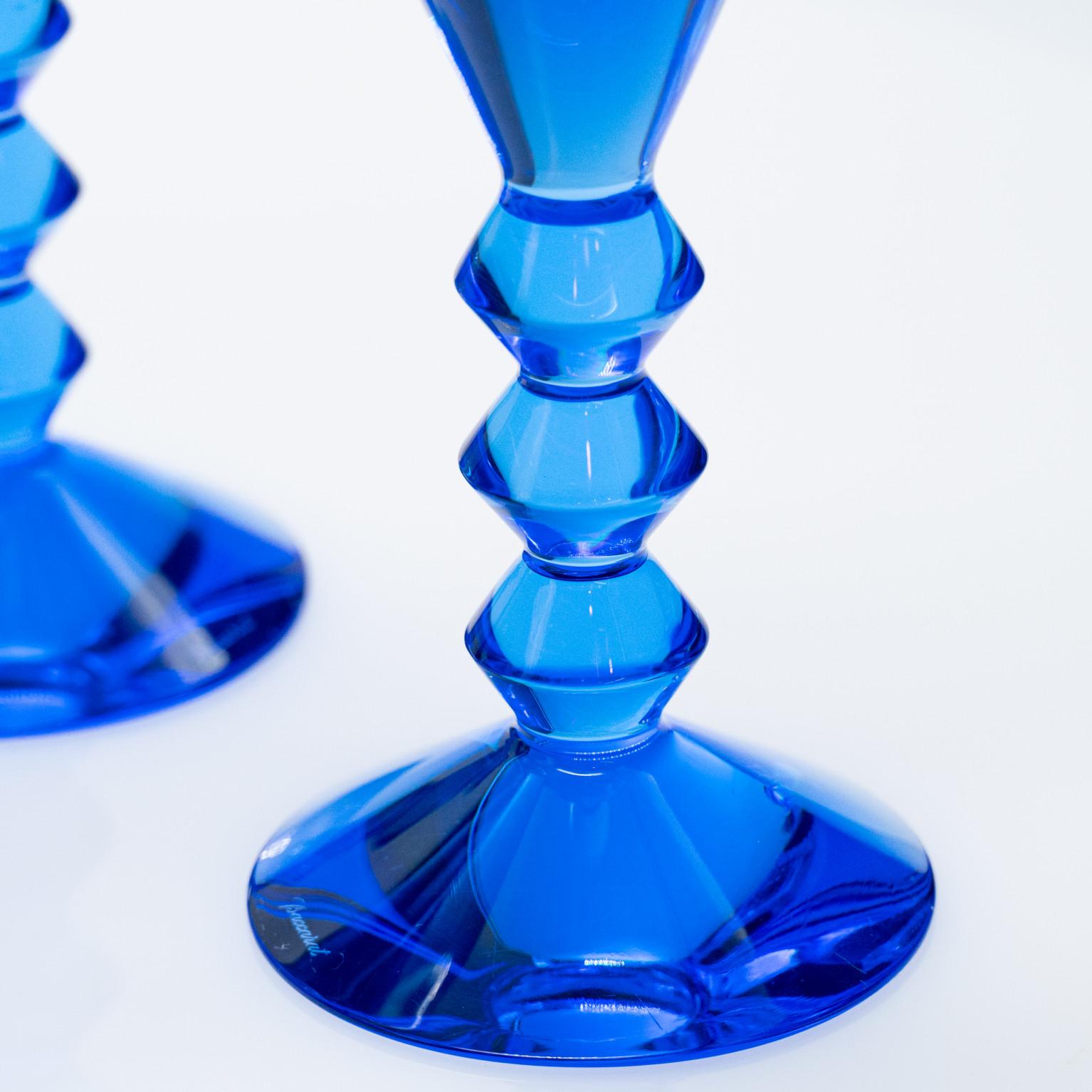 Set of 3 Exquise Baccarat items, Sky Blue Crystal, France For Sale 1