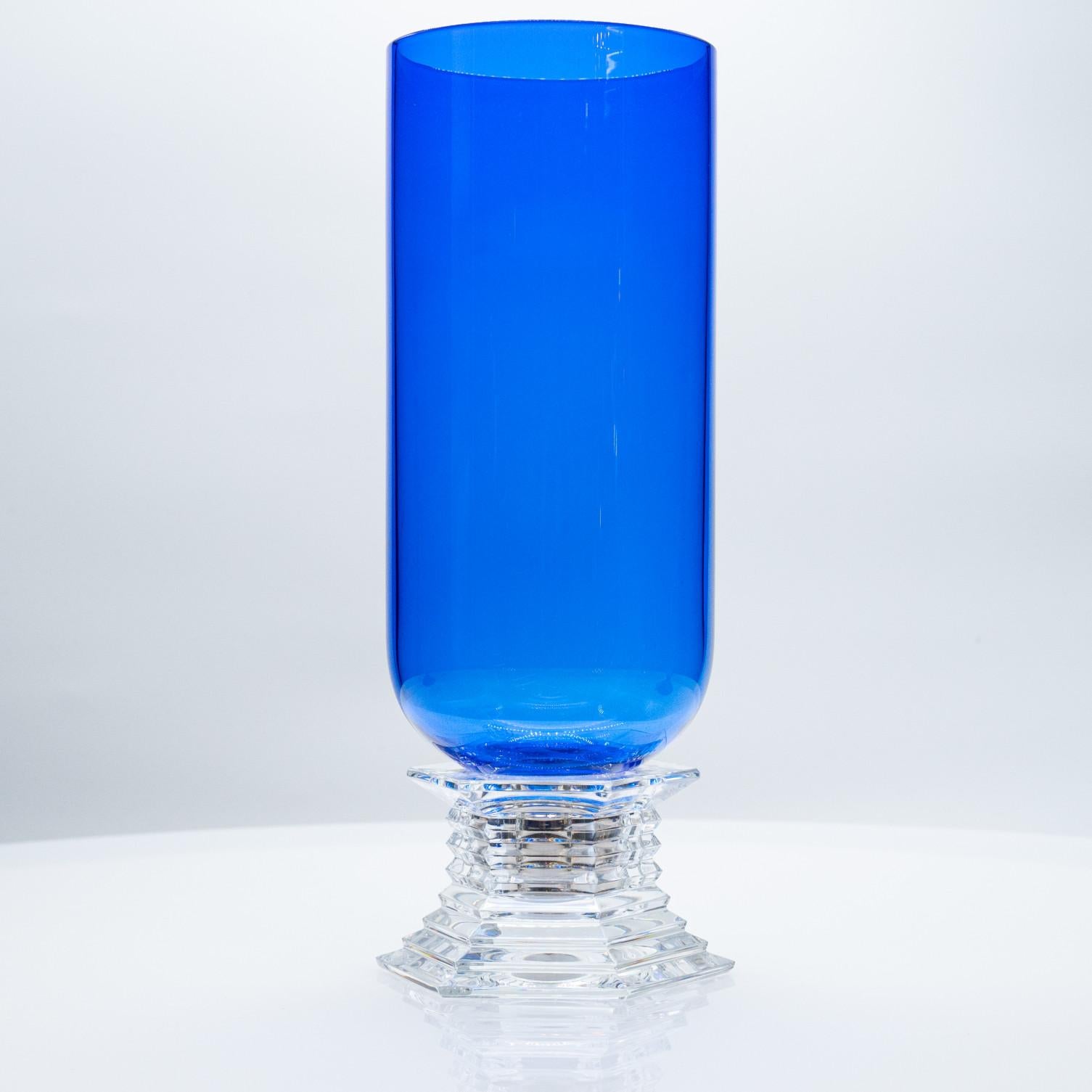 Set of 3 Exquise Baccarat items, Sky Blue Crystal, France For Sale 2