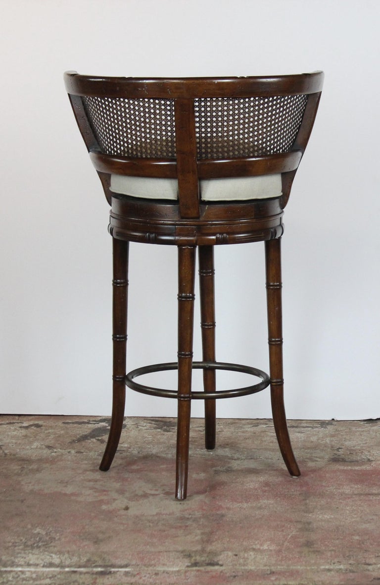 Set of 3 Faux Bamboo Bar Stools For Sale at 1stDibs bamboo bar stools