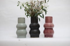 Set of 3 Femme II Unique Stoneware Vase by Camila Apaez