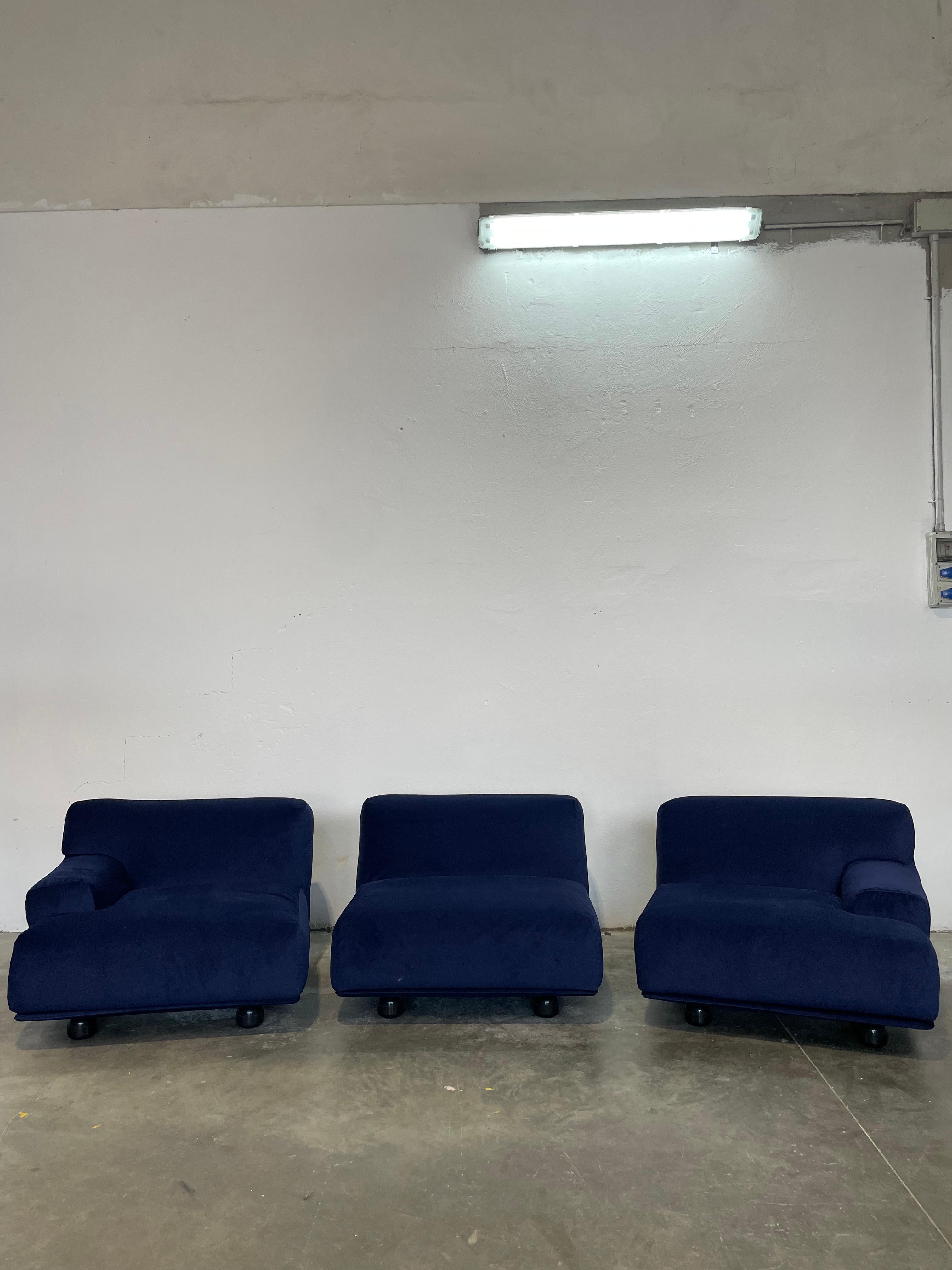 Mid-Century moderno Set di 3 fiandra Cassina Vico Magistretti in vendita