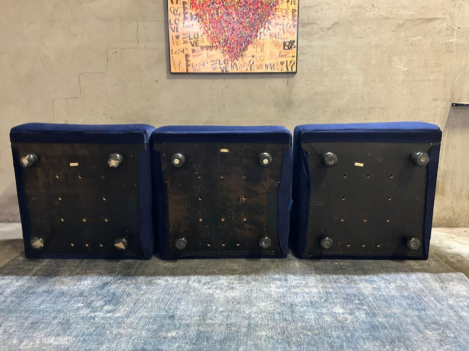 Tessile Set di 3 fiandra Cassina Vico Magistretti in vendita