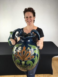 Set of 3 Flemish Pottery Vases, 1930s, Belgium