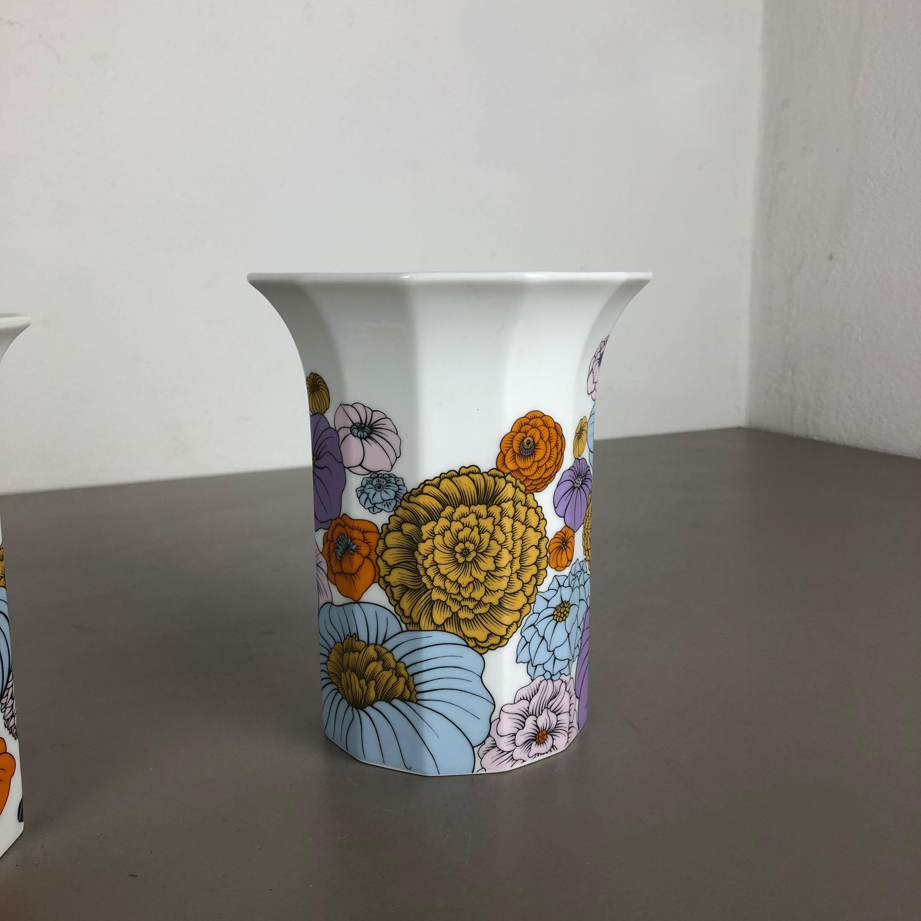 Set of 3 Floral Vases Tapio Wirkkala for Rosenthal Studio Line, Germany, 1980s 6