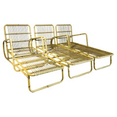 Set di 3 sedie a sdraio da esterno Four Hands Grass Roots Riley - Rattan finto