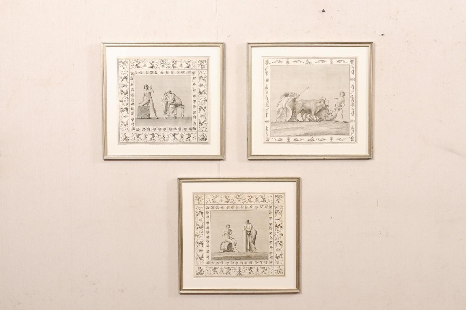 Ensemble de 3 lithographies italiennes encadrées du C.I.C. en vente 7