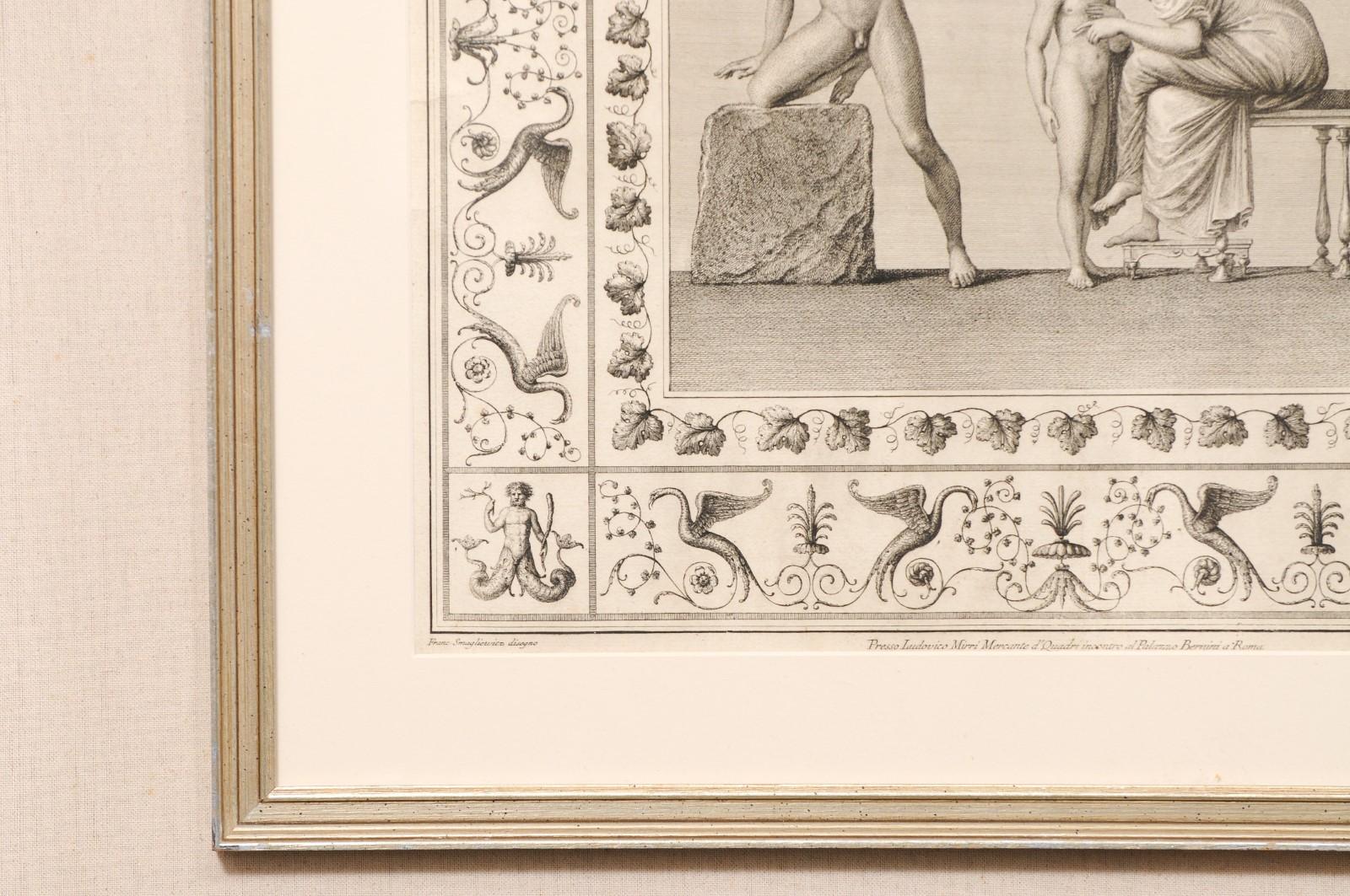 Verre Ensemble de 3 lithographies italiennes encadrées du C.I.C. en vente