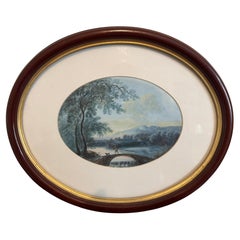 Set of 3 Framed 19th Century Watercolours - Pastoral Landscape Scenes