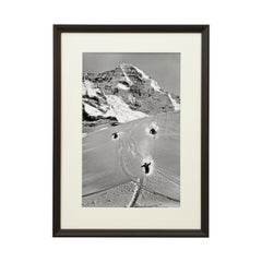 Set of 3 Framed Alpine Ski Photograph, Matterhorn, Scheidegg and Der Sprung