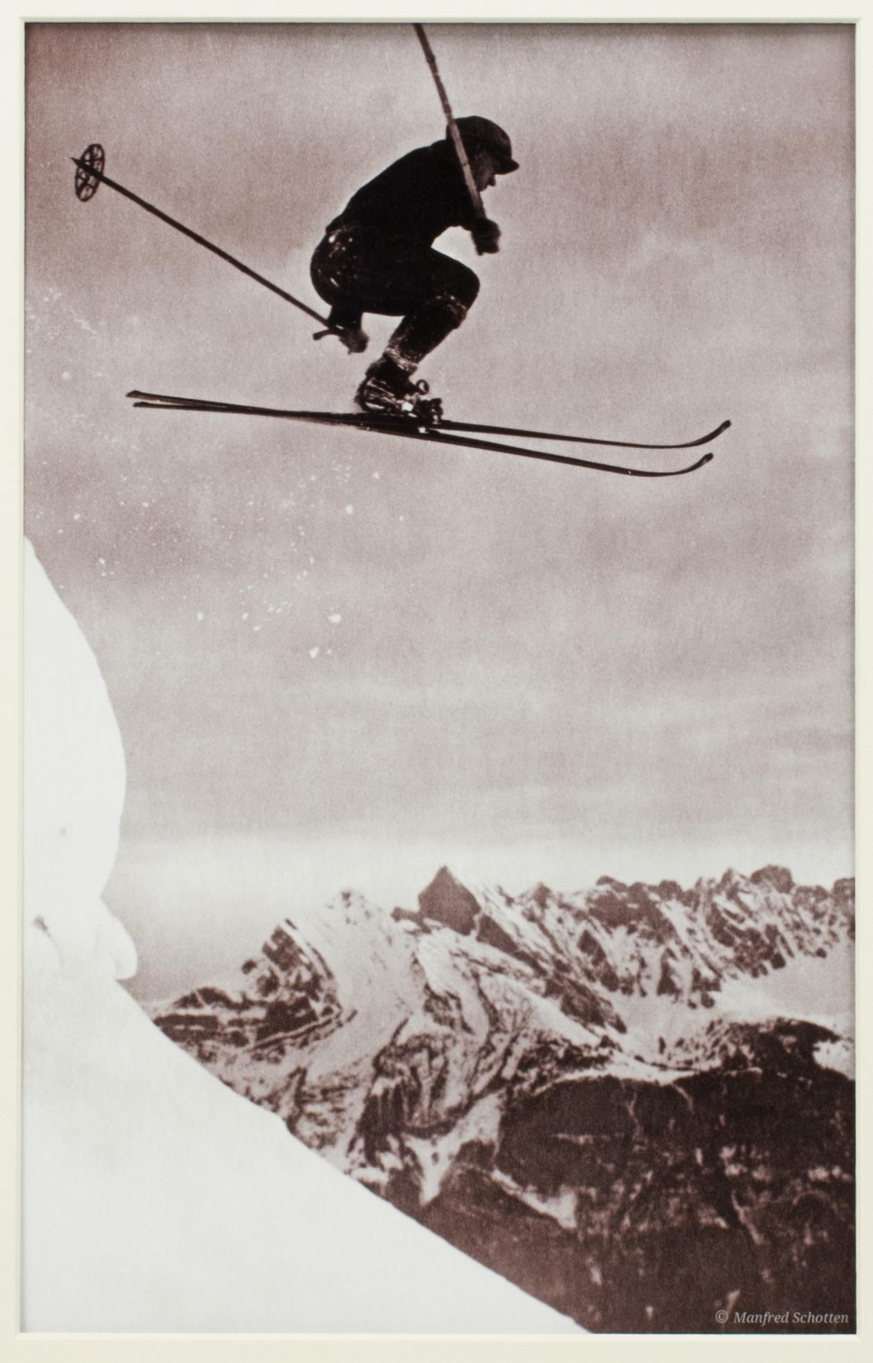 Set of 3 Framed Alpine Ski Photograph, Matterhorn, Scheidegg and Der Sprung 2